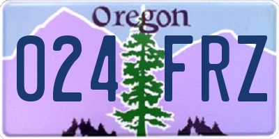 OR license plate 024FRZ