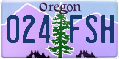OR license plate 024FSH