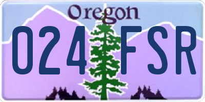 OR license plate 024FSR
