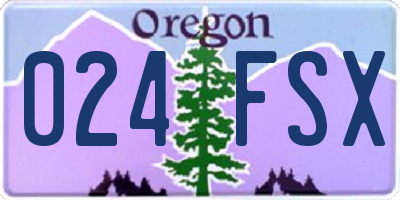 OR license plate 024FSX