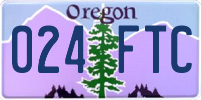 OR license plate 024FTC