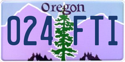 OR license plate 024FTI