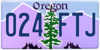 OR license plate 024FTJ