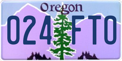 OR license plate 024FTO