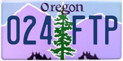 OR license plate 024FTP