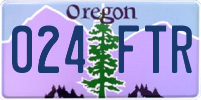 OR license plate 024FTR