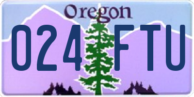 OR license plate 024FTU