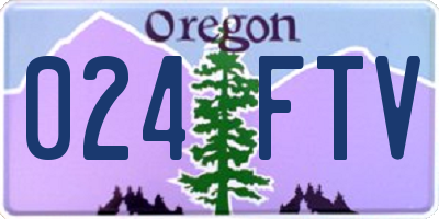 OR license plate 024FTV