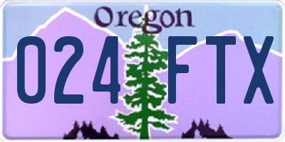 OR license plate 024FTX