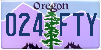 OR license plate 024FTY
