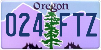 OR license plate 024FTZ