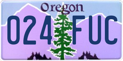 OR license plate 024FUC