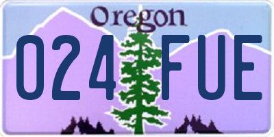 OR license plate 024FUE