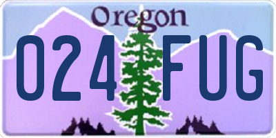 OR license plate 024FUG