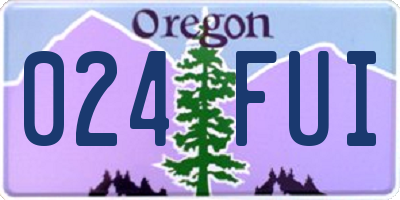OR license plate 024FUI