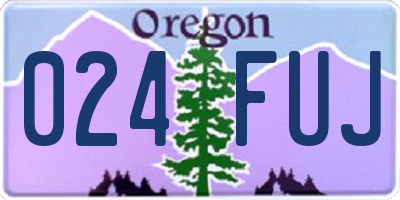 OR license plate 024FUJ