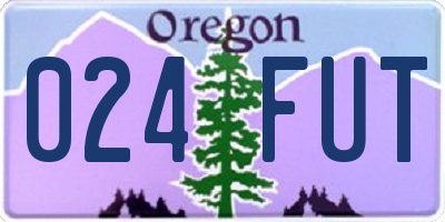 OR license plate 024FUT
