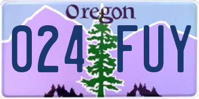 OR license plate 024FUY