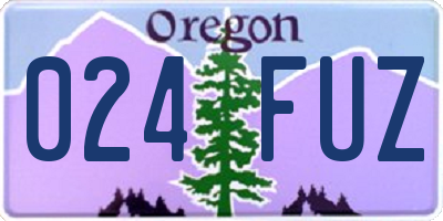 OR license plate 024FUZ