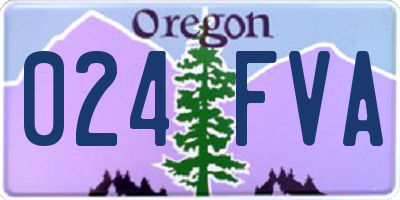 OR license plate 024FVA