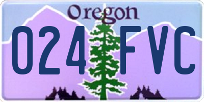 OR license plate 024FVC