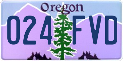 OR license plate 024FVD