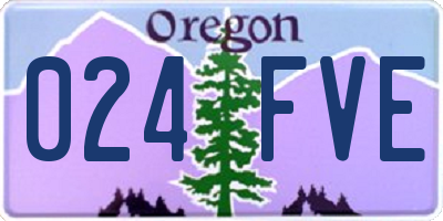 OR license plate 024FVE