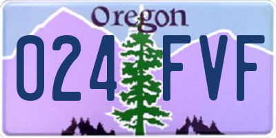 OR license plate 024FVF