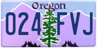 OR license plate 024FVJ