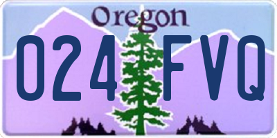 OR license plate 024FVQ