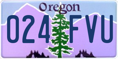 OR license plate 024FVU