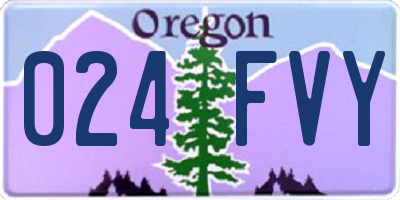 OR license plate 024FVY