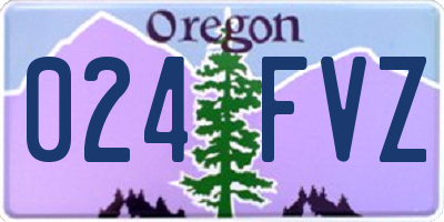 OR license plate 024FVZ