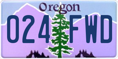 OR license plate 024FWD