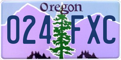 OR license plate 024FXC