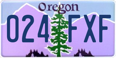OR license plate 024FXF