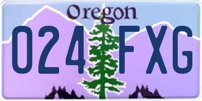 OR license plate 024FXG