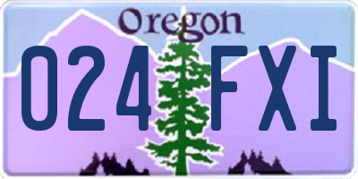 OR license plate 024FXI