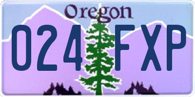 OR license plate 024FXP