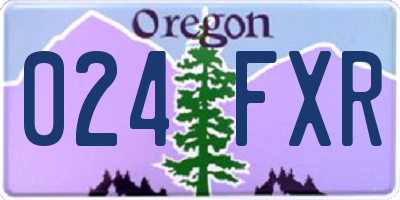 OR license plate 024FXR