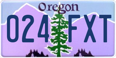 OR license plate 024FXT