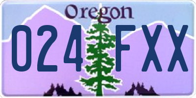 OR license plate 024FXX