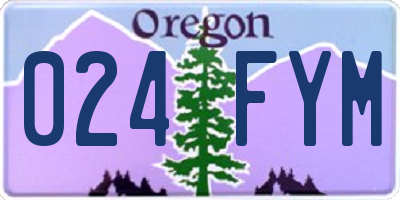 OR license plate 024FYM