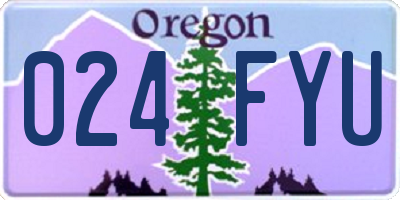 OR license plate 024FYU