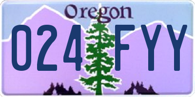 OR license plate 024FYY