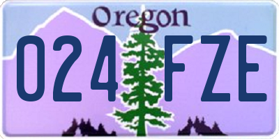 OR license plate 024FZE