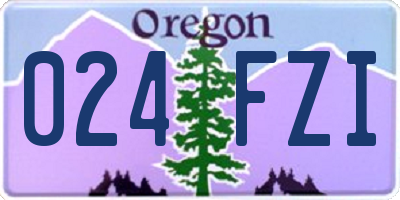 OR license plate 024FZI
