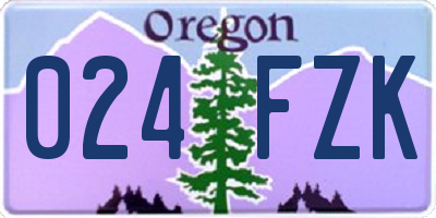 OR license plate 024FZK