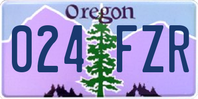 OR license plate 024FZR