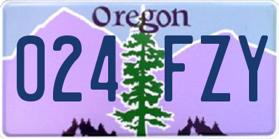 OR license plate 024FZY